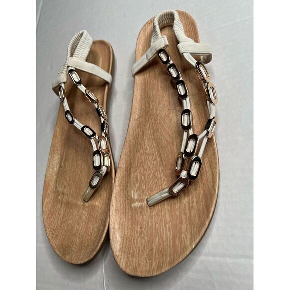 Forever size 9 sling back hard sole sandals - Picture 3 of 7